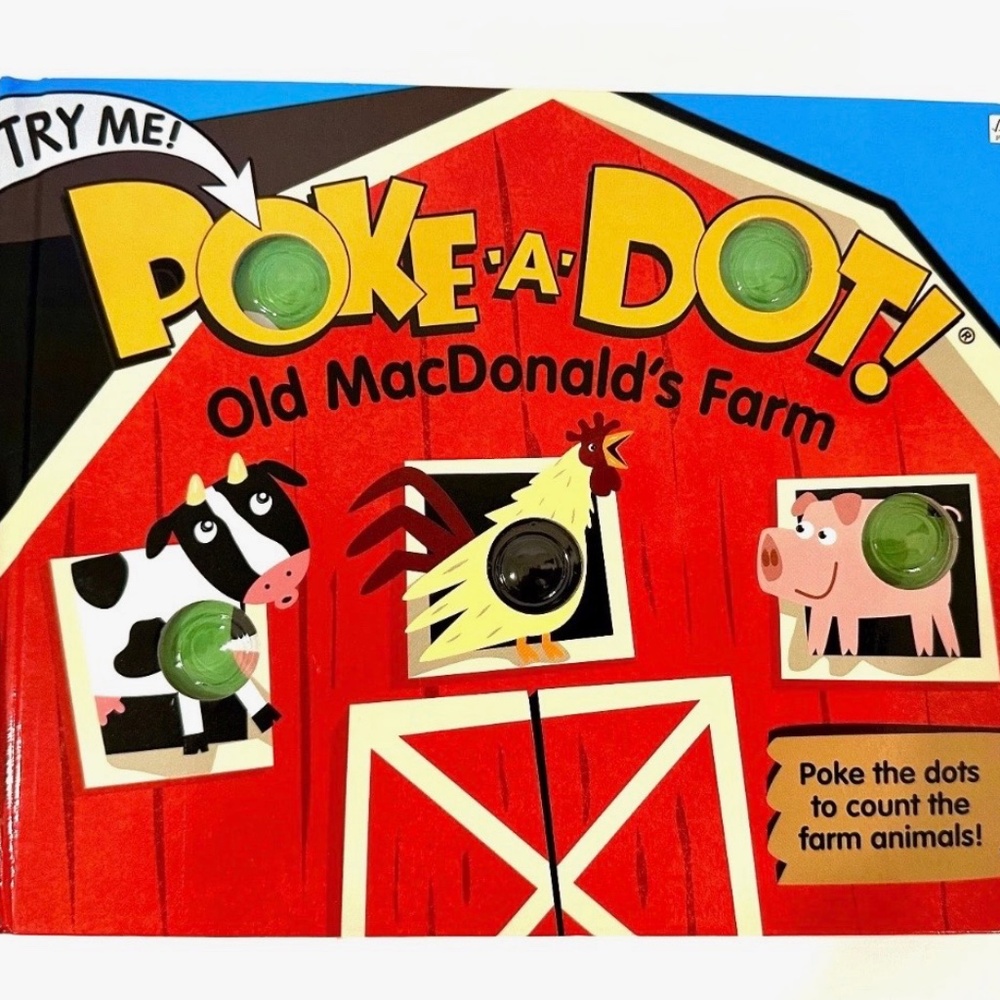 Old MacDonald’s Farm Poke-A-Dot Board Book iKids NWOT